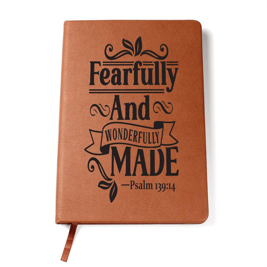 Fearfully and Wonderfully Made Graphic Leather Journal