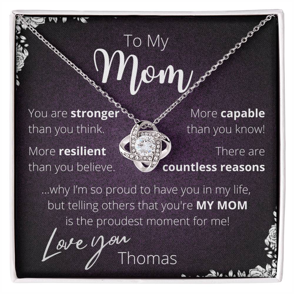 Forever Grateful - Mom's Love Knot Necklace