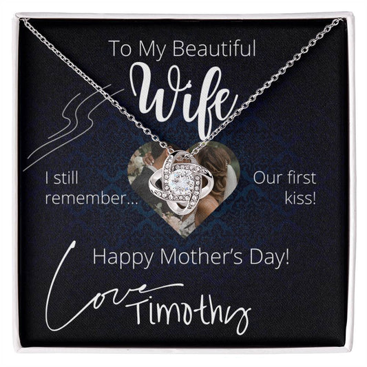 To My Beautful Wife Mothers Day Love Knot Necklace