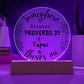 Proverbs 31 Mom Custom Engraved Acrylic Plaque