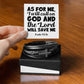 As for me, I will call on God and the Lord will save me RVRNT Men's Cross Bracelet
