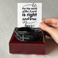 For the word of the Lord is right and true RVRNT Men's Cross Bracelet