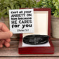 Cast all your anxiety on him because he cares for you RVRNT Men's Cross Bracelet