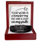 Your word is a lamp for my feet and a light on my path RVRNT Men's Cross Bracelet