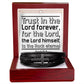 Trust in the Lord forever, for the Lord, the Lord himself, is the Rock eternal RVRNT Men's Cross Bracelet