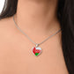 love oman Heart Flag Snake Chain Surgical Steel with Shatterproof Liquid Glass Coating ShineOn Fulfillment