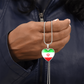Iran Heart Flag Snake Chain Surgical Steel with Shatterproof Liquid Glass Coating ShineOn Fulfillment