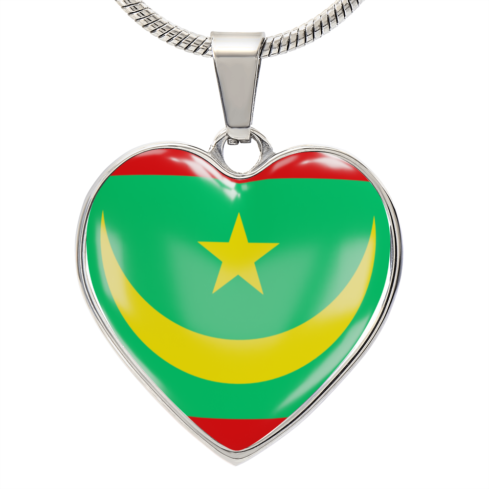 love auritania Heart Flag Snake Chain Surgical Steel with Shatterproof Liquid Glass Coating ShineOn Fulfillment