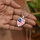 love usa 2 Heart Flag Snake Chain Surgical Steel with Shatterproof Liquid Glass Coating ShineOn Fulfillment
