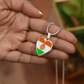 love niger Heart Flag Snake Chain Surgical Steel with Shatterproof Liquid Glass Coating ShineOn Fulfillment