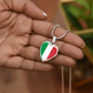love italy Heart Flag Snake Chain Surgical Steel with Shatterproof Liquid Glass Coating ShineOn Fulfillment