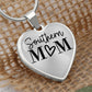 Custom Engraved Southern Mom Heart Necklace ShineOn Fulfillment