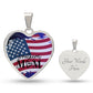 NEW! Southern Mom USA Flag Personalized Heart Pendant Necklace ShineOn Fulfillment