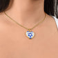 love israel Heart Flag Snake Chain Surgical Steel with Shatterproof Liquid Glass Coating ShineOn Fulfillment