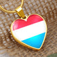 Netherlands Heart Flag Snake Chain Surgical Steel with Shatterproof Liquid Glass Coating ShineOn Fulfillment