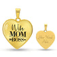 Wife Mom Boss Personalized Heart Pendant Necklace ShineOn Fulfillment