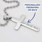 To My Son - Personalized Cross Necklace w/ Ball Chain ShineOn Fulfillment