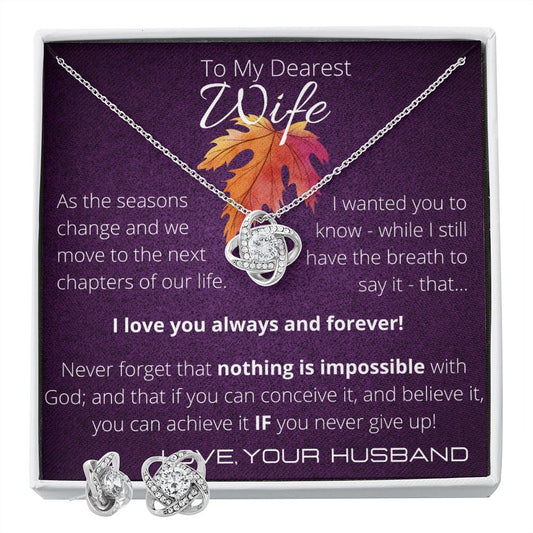 To My Wife - Nothing Impossible Necklace - Love Your Husband ShineOn Fulfillment