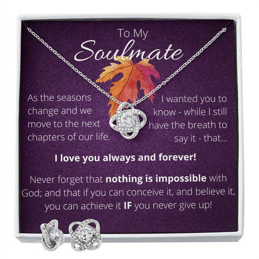 To My Soulmate - Nothing Impossible Necklace ShineOn Fulfillment