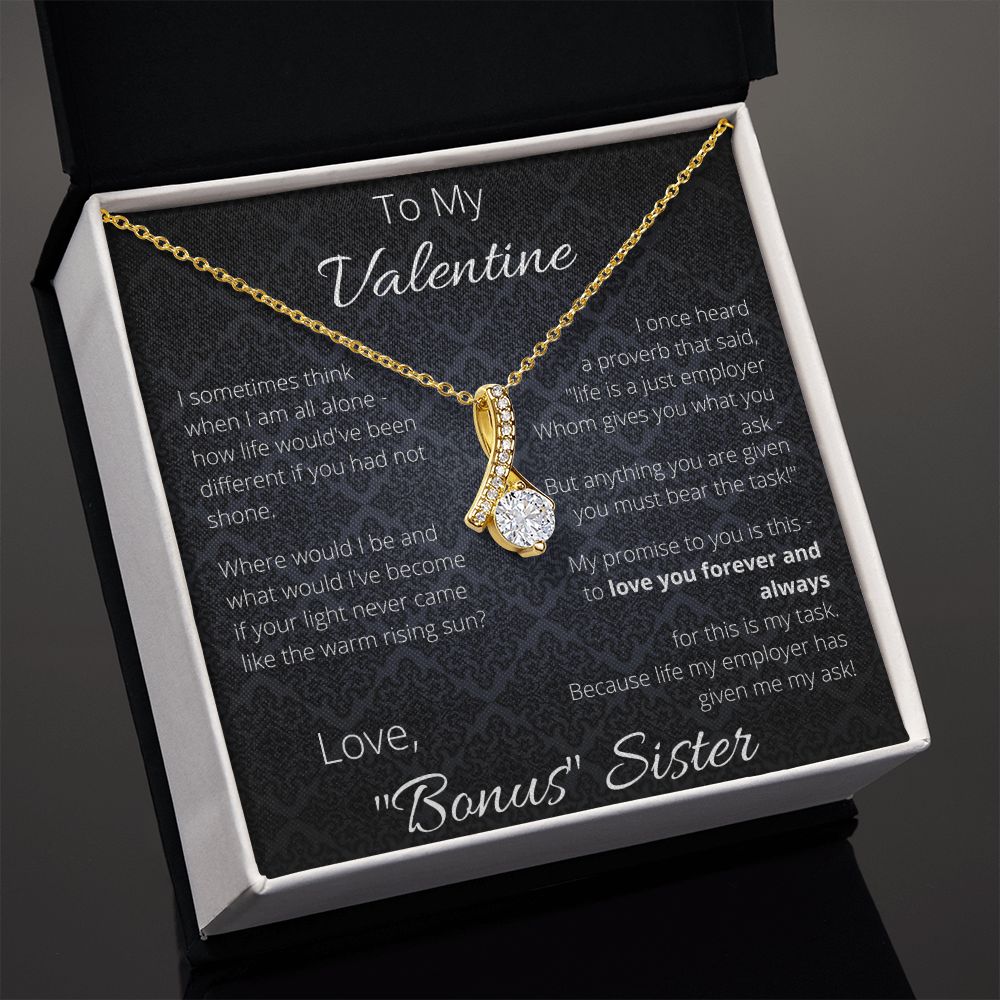 To My Valentine - Love Bonus Sister - Promised Love Necklace ShineOn Fulfillment