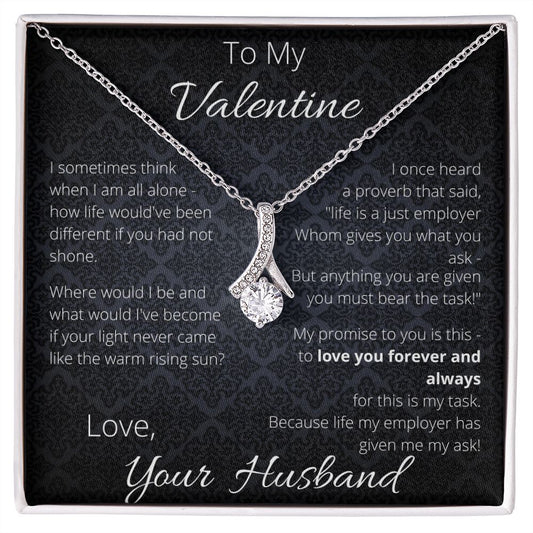 To My Valentine - Love Your Husband - Promised Love Necklace ShineOn Fulfillment
