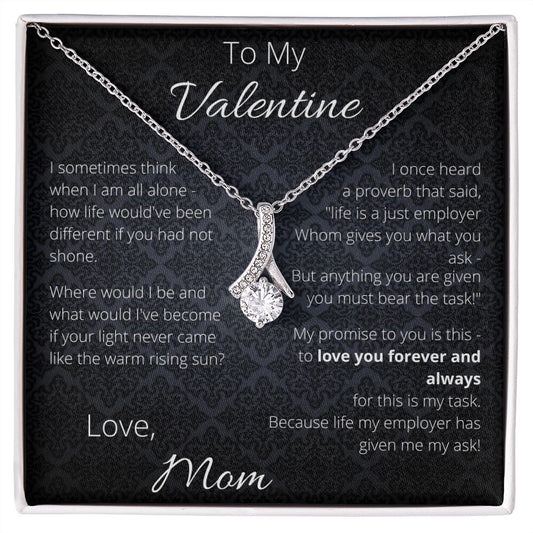 To My Valentine - Love Mom - Promised Love Necklace ShineOn Fulfillment