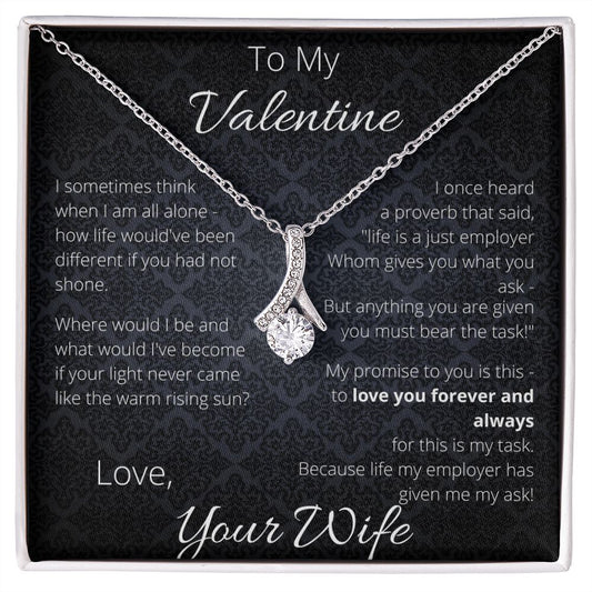 To My Valentine - Love Your Wife - Promised Love Necklace ShineOn Fulfillment