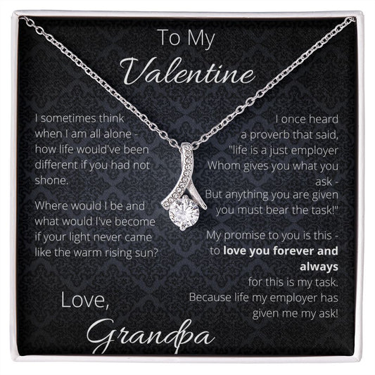 To My Valentine - Love Grandpa - Promised Love Necklace ShineOn Fulfillment