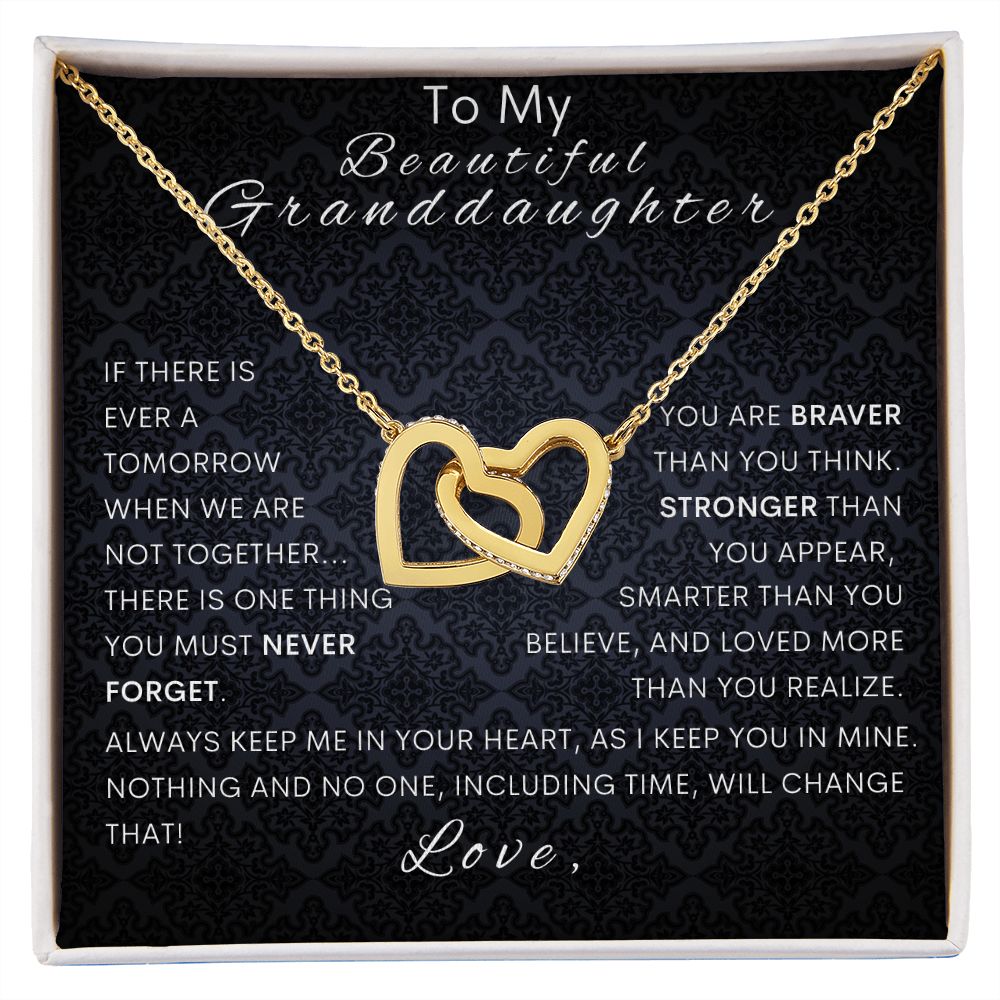 To My Granddaughter - Personalized - Forever Love Necklace ShineOn Fulfillment