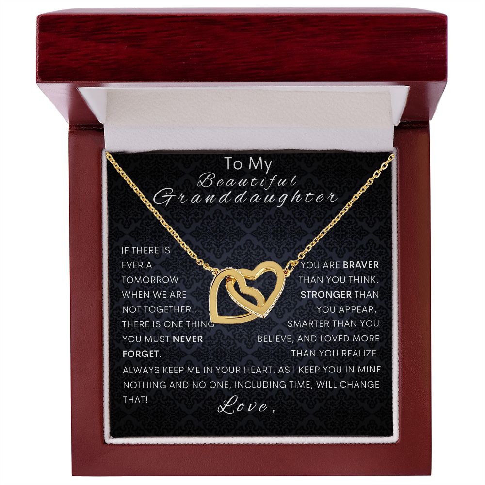 To My Granddaughter - Personalized - Forever Love Necklace ShineOn Fulfillment