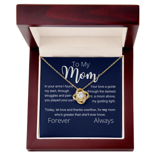 Forever Always Mom Love Knot Necklace