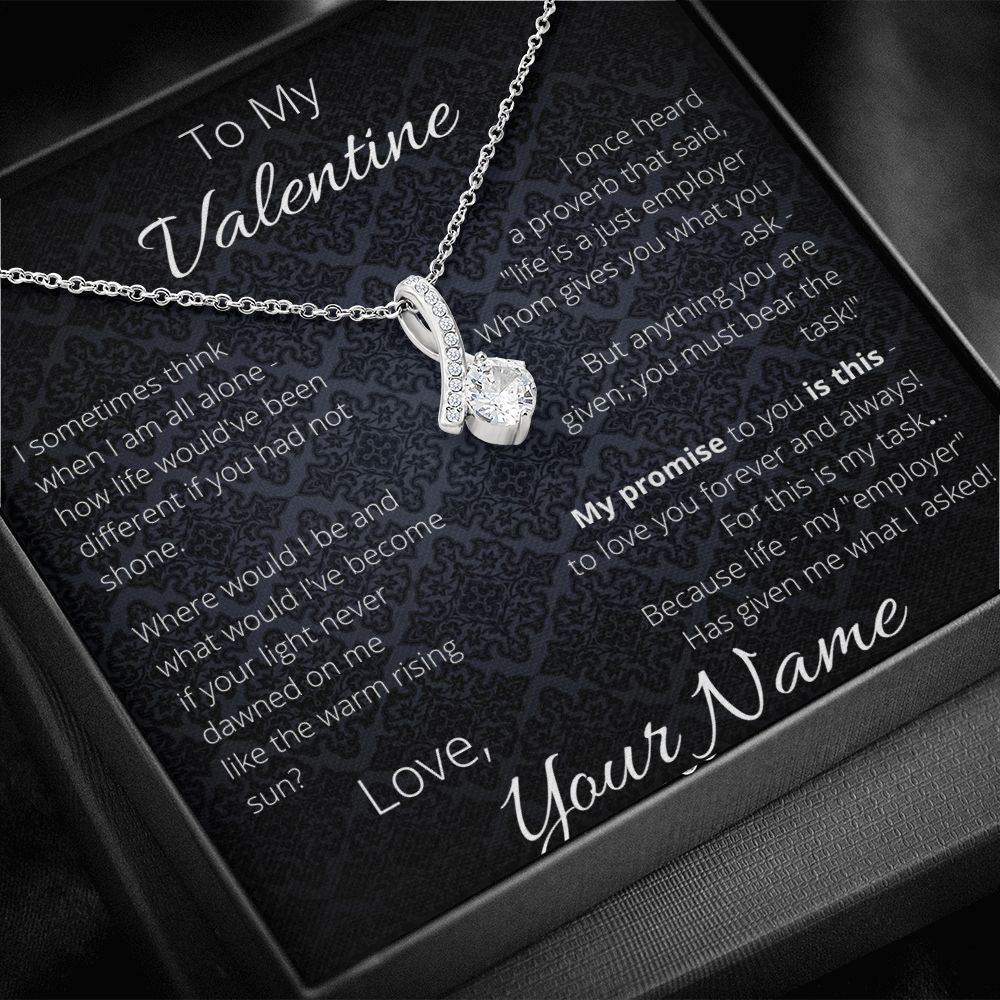 To My Valentine - Promise Necklace - Personalized ShineOn Fulfillment